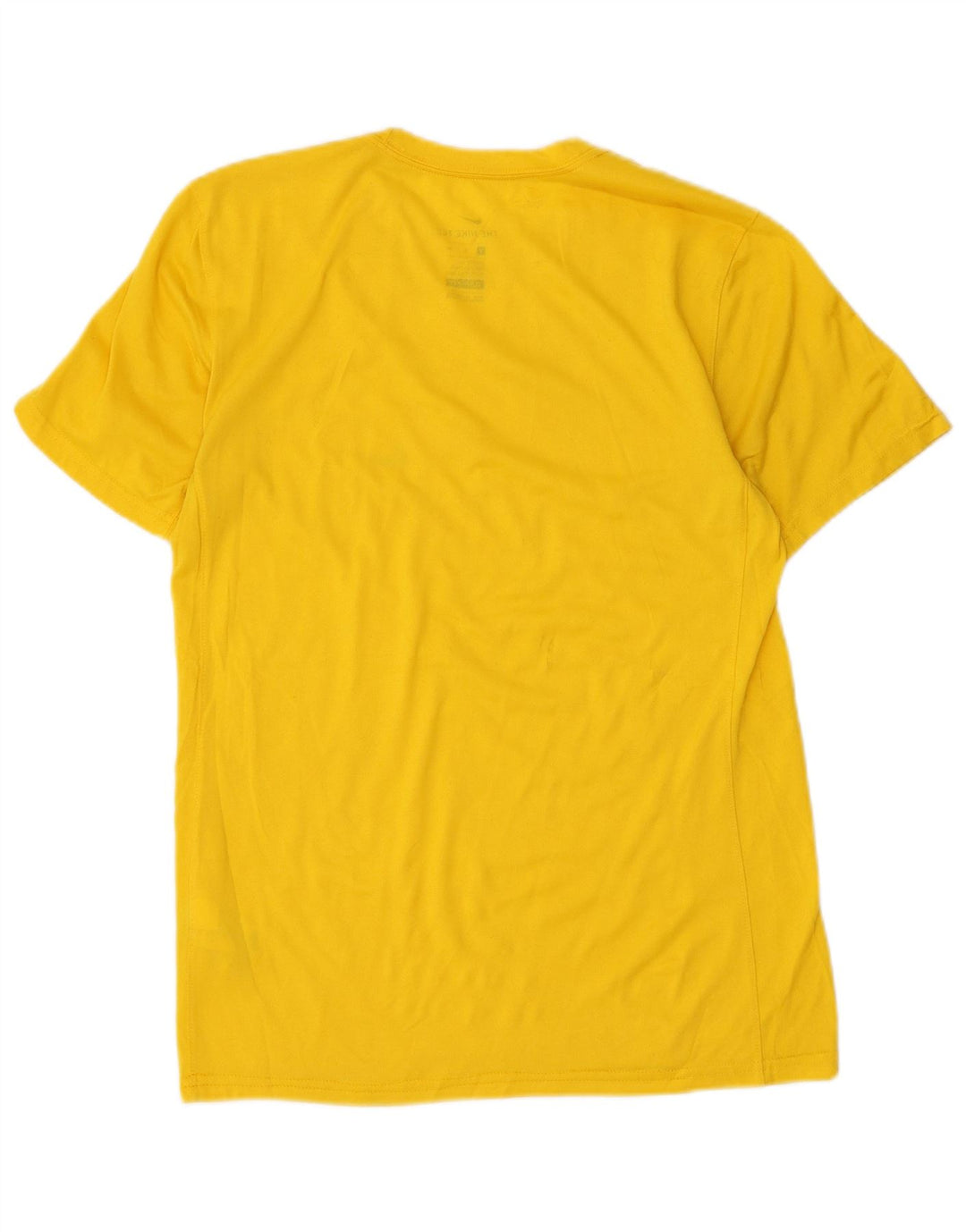Nike Hommes Dri Fit T-Shirt Haut Petit Jaune Polyester