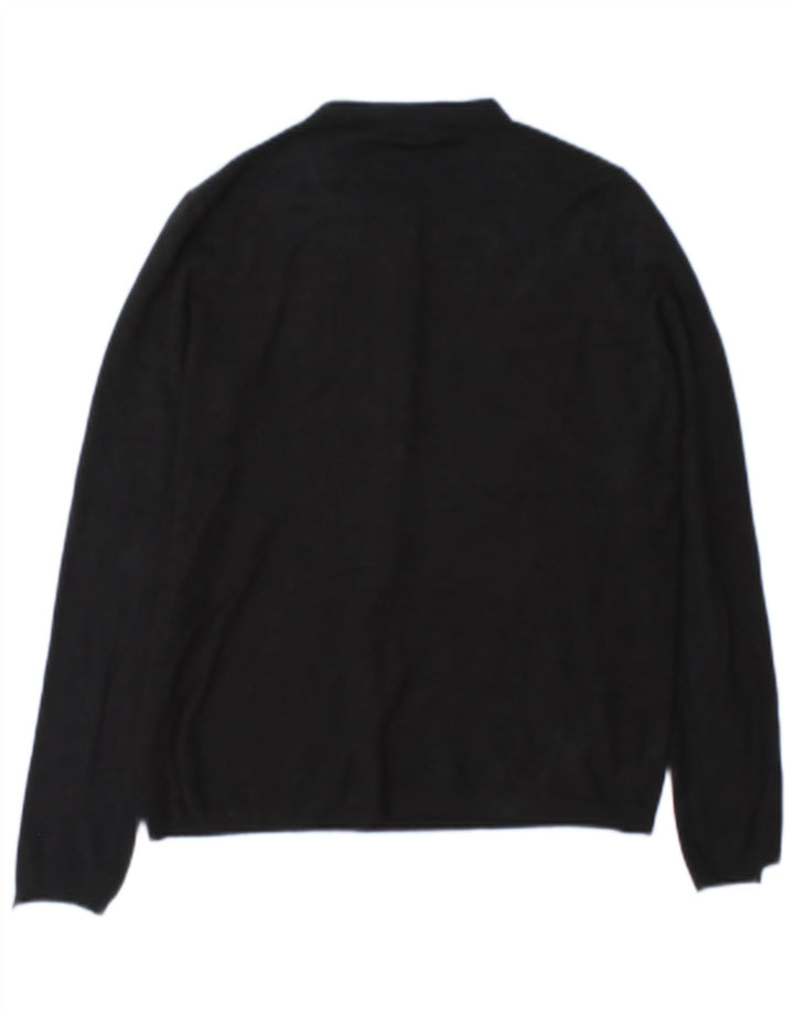 Zara Cardigan Femme Pull UK 14 Medium Noir