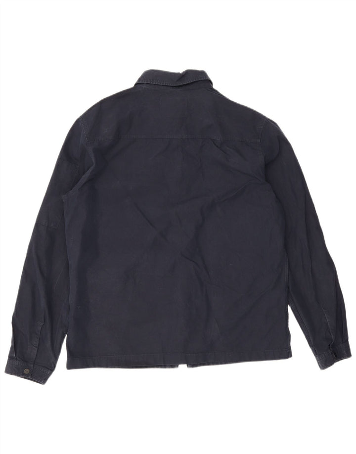 HUGO BOSS Veste Bomber Homme UK 38 Bleu Marine Moyen Coton