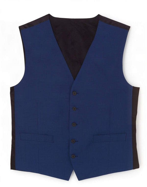 Ben Sherman Gilet Homme Petit Bleu Colorblock Laine