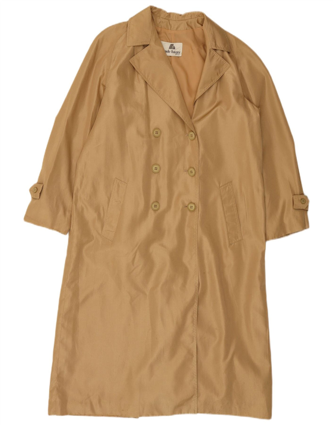 Claude Havrey Trench-coat croisé pour femme UK 14 Beige moyen