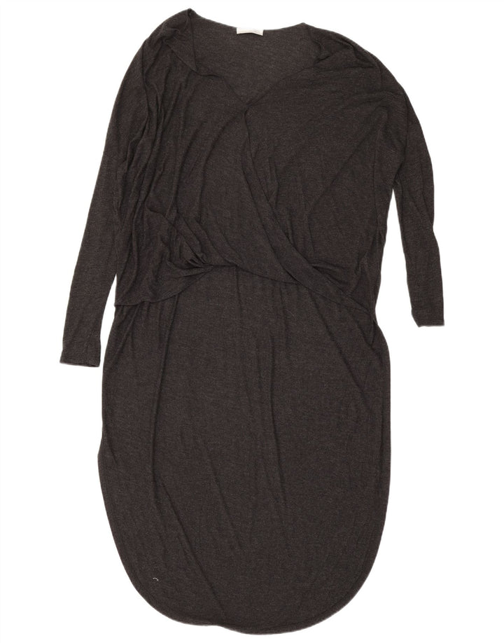 Zara Femme Robe Pull Oversize UK 10 Petite Viscose Grise