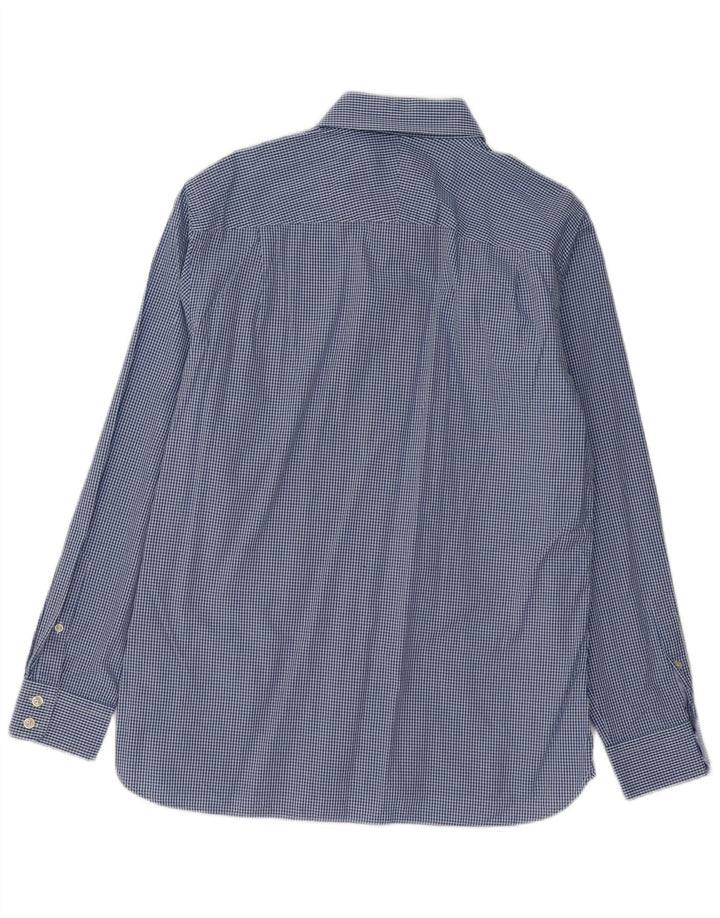 Jaeger Chemise Homme Taille 16 Grand Vichy Bleu