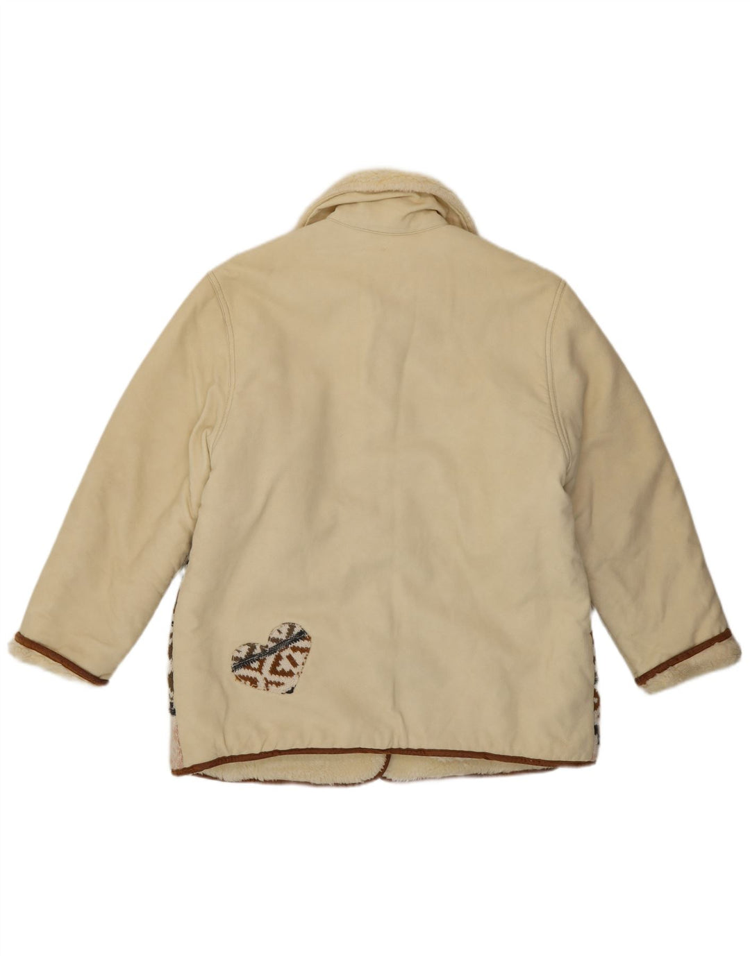 Veste Sherpa à motifs femme vintage EU 40 Moyen Multicolore Fair Isle