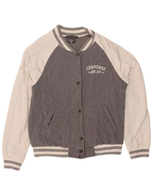Converse Veste de survêtement Varsity pour femme UK 44 Gris moyen Colourblock