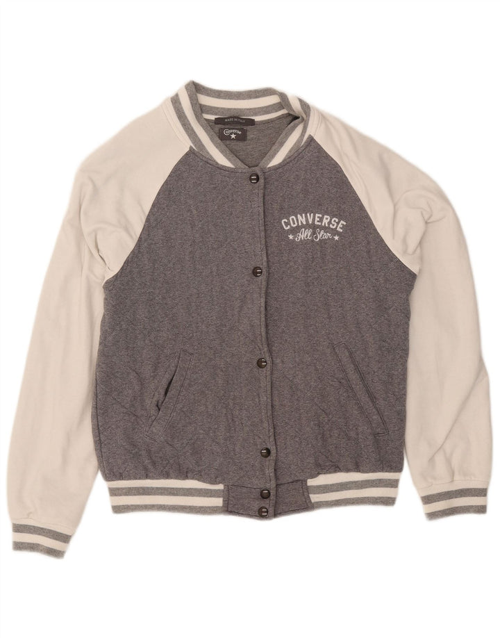 Converse Veste de survêtement Varsity pour femme UK 44 Gris moyen Colourblock