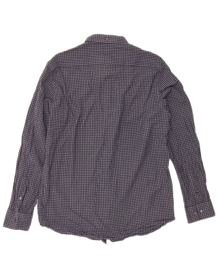 French Connection Chemise Homme XL Bleu Marine Vichy Coton