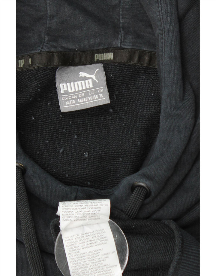 PUMA Pull à capuche graphique pour homme XL Noir Coton