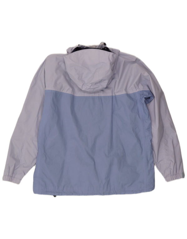 Champion Veste de pluie à capuche surdimensionnée pour femme UK 18 XL Bleu Colorblock