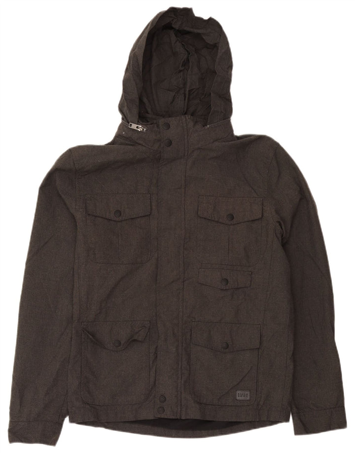 Billabong Veste utilitaire à capuche pour homme UK 36 Small Gris Polyester