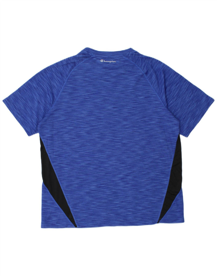 Champion T-Shirt Homme Haut Large Bleu Colorblock Polyester