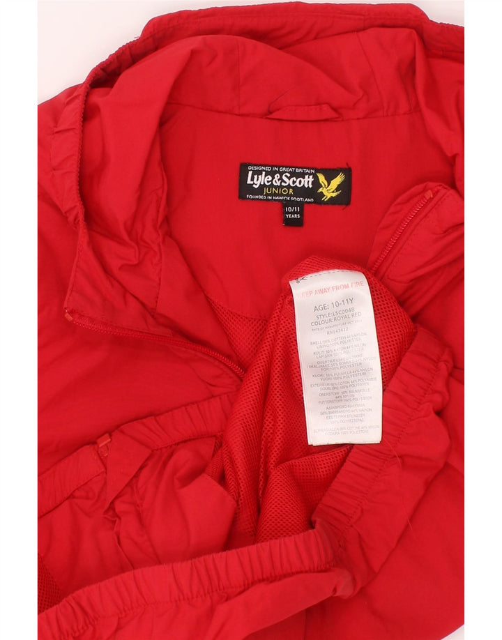 Lyle & Scott Veste de pluie à capuche garçon 10-11 ans Rouge Polyester