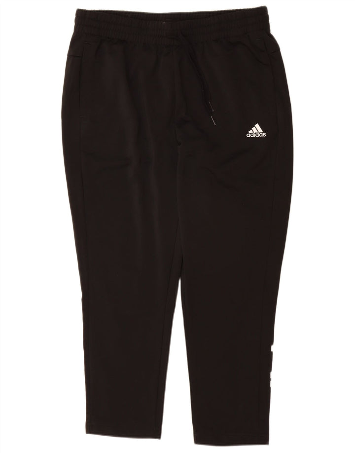 ADIDAS Pantalon de survêtement graphique pour femme UK 16/18 Large Noir Polyester