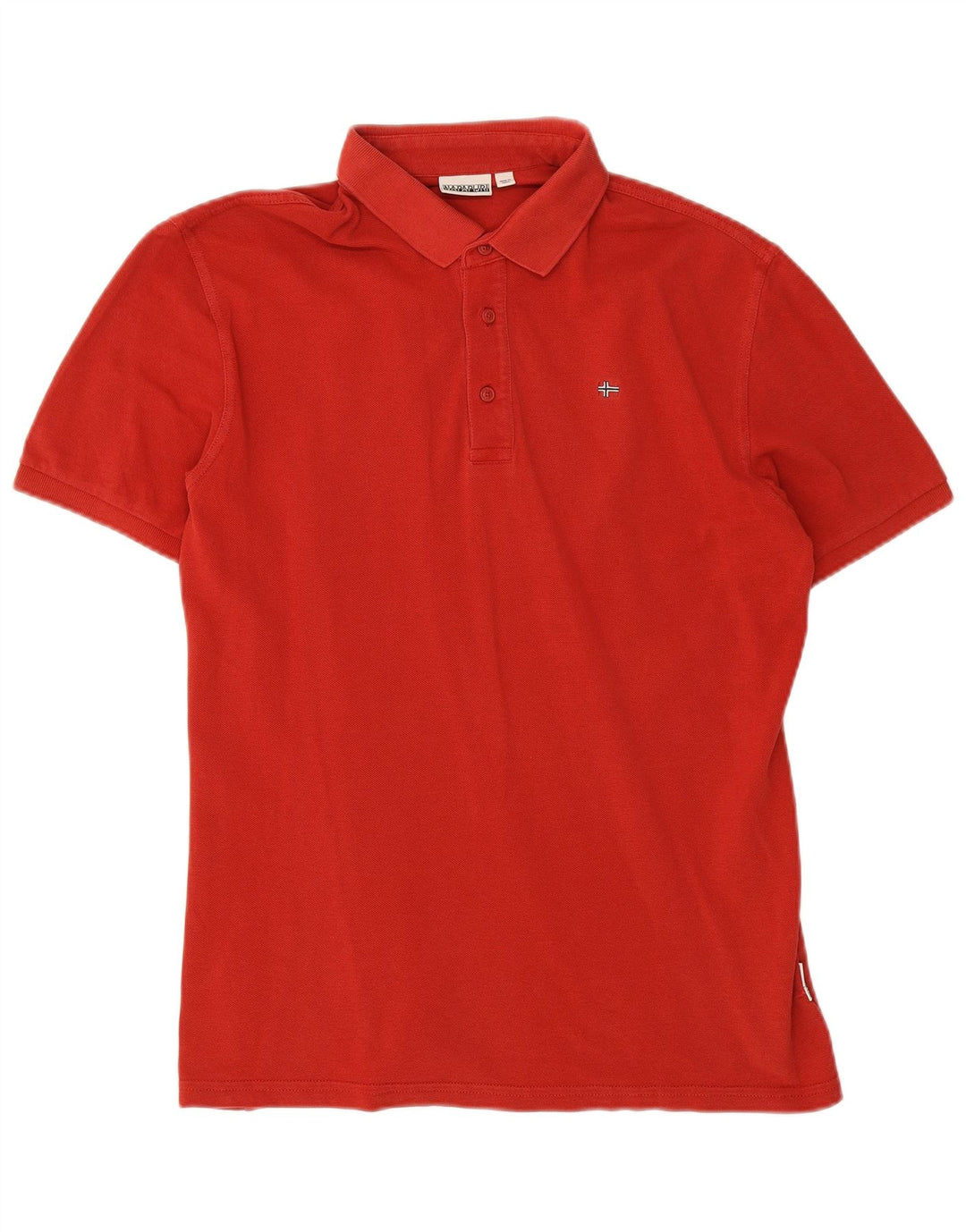 Napapijri Polo Homme Large Rouge Coton