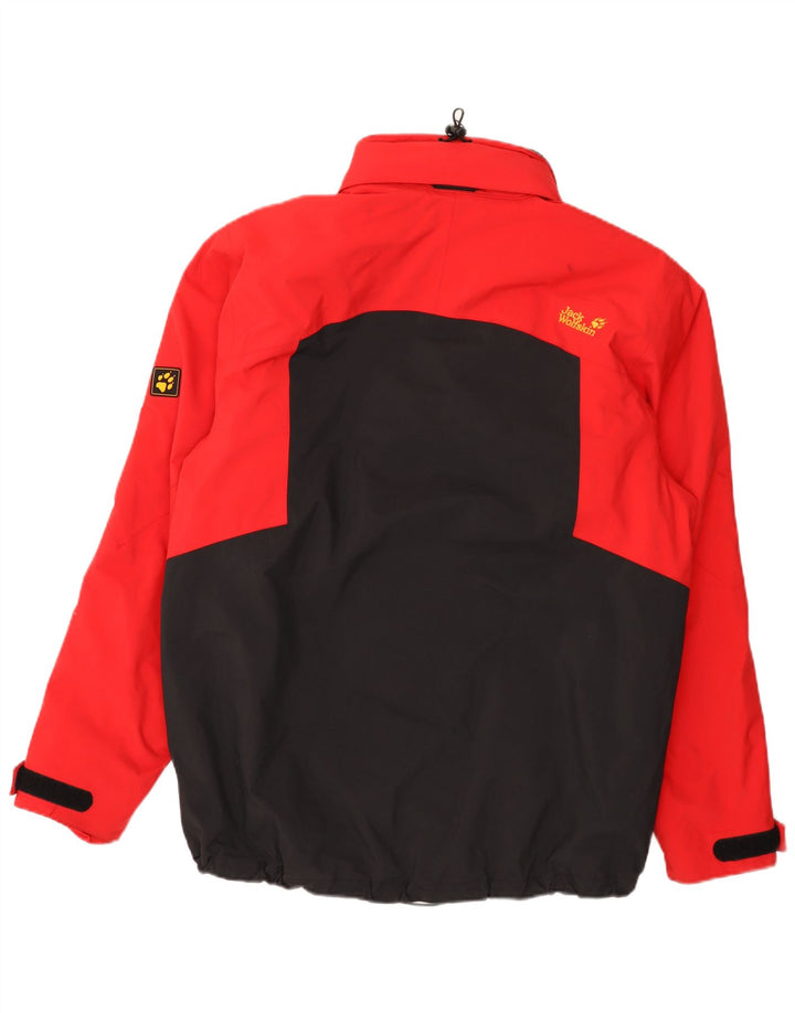 Jack Wolfskin Veste de Pluie Homme UK 44/46 XL Rouge Colourblock Polyamide