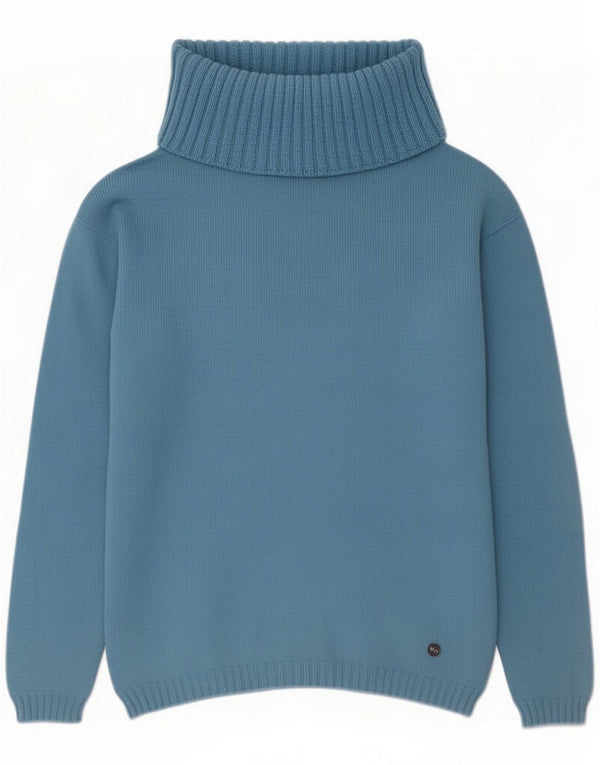 Guess Pull col roulé pour femme Taille 3 Petite laine bleue