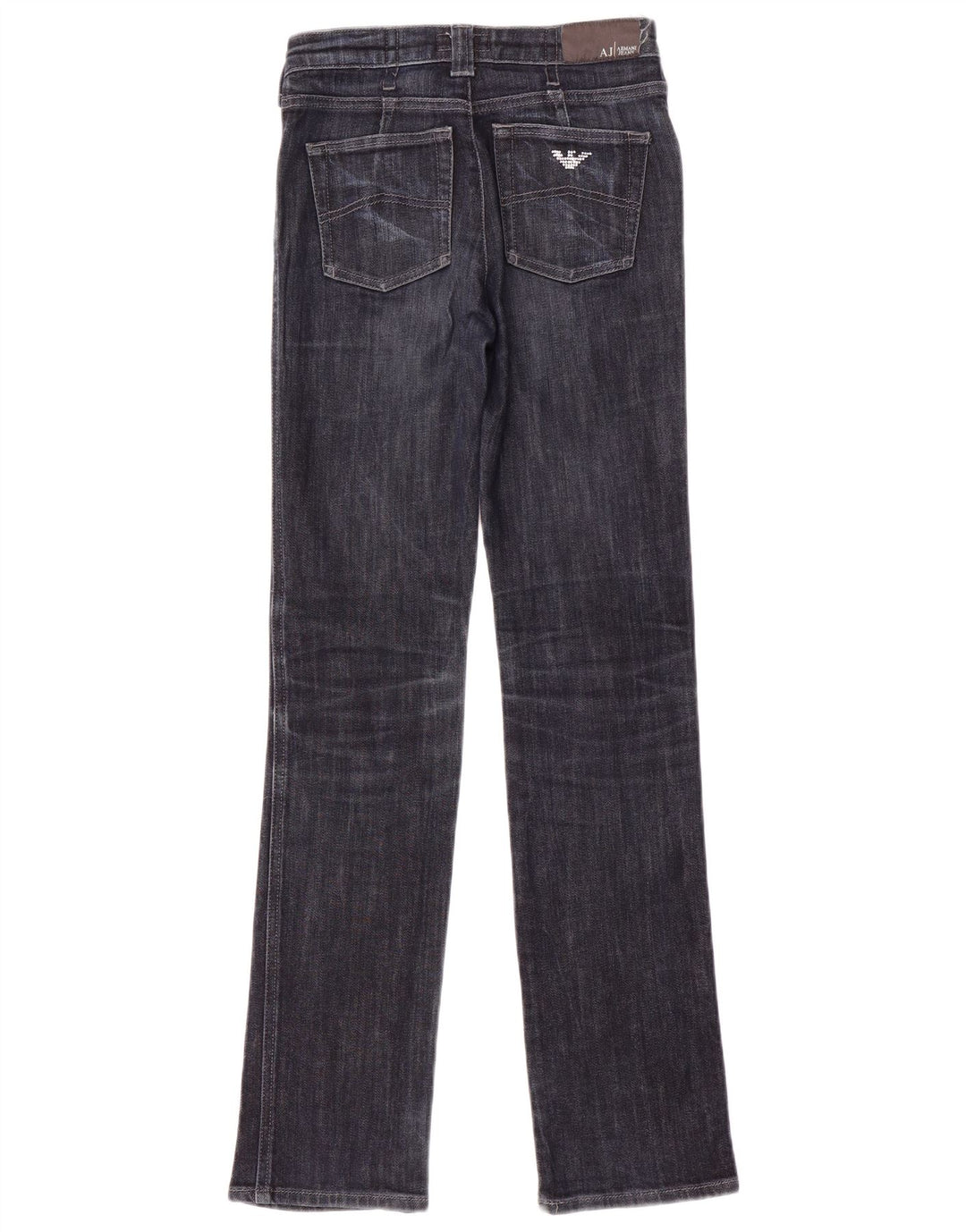 Armani Femme Jean Droit W26 L32 Bleu Marine Coton