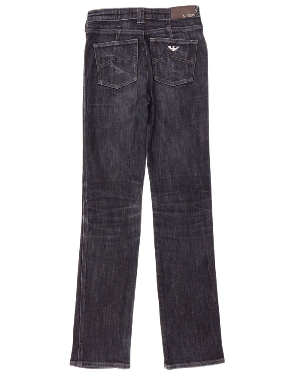 Armani Femme Jean Droit W26 L32 Bleu Marine Coton