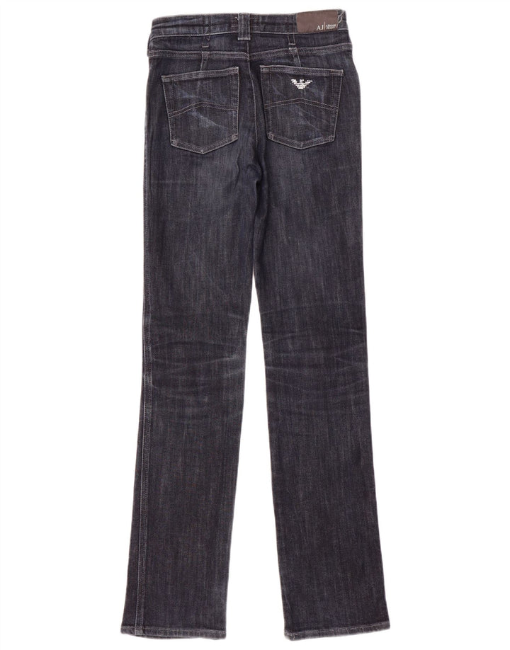 Armani Femme Jean Droit W26 L32 Bleu Marine Coton