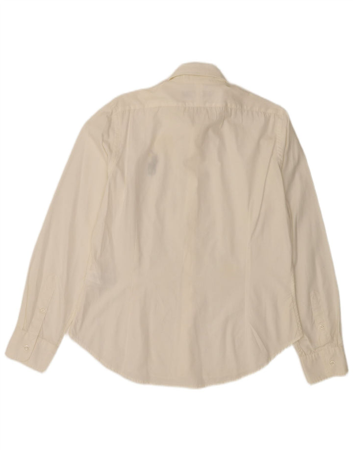 POLO RALPH LAUREN Chemise Femme US 14 XL Coton Blanc Cassé