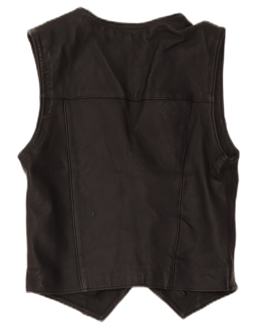 gilet en cuir femme vintage UK 12 Noir Moyen