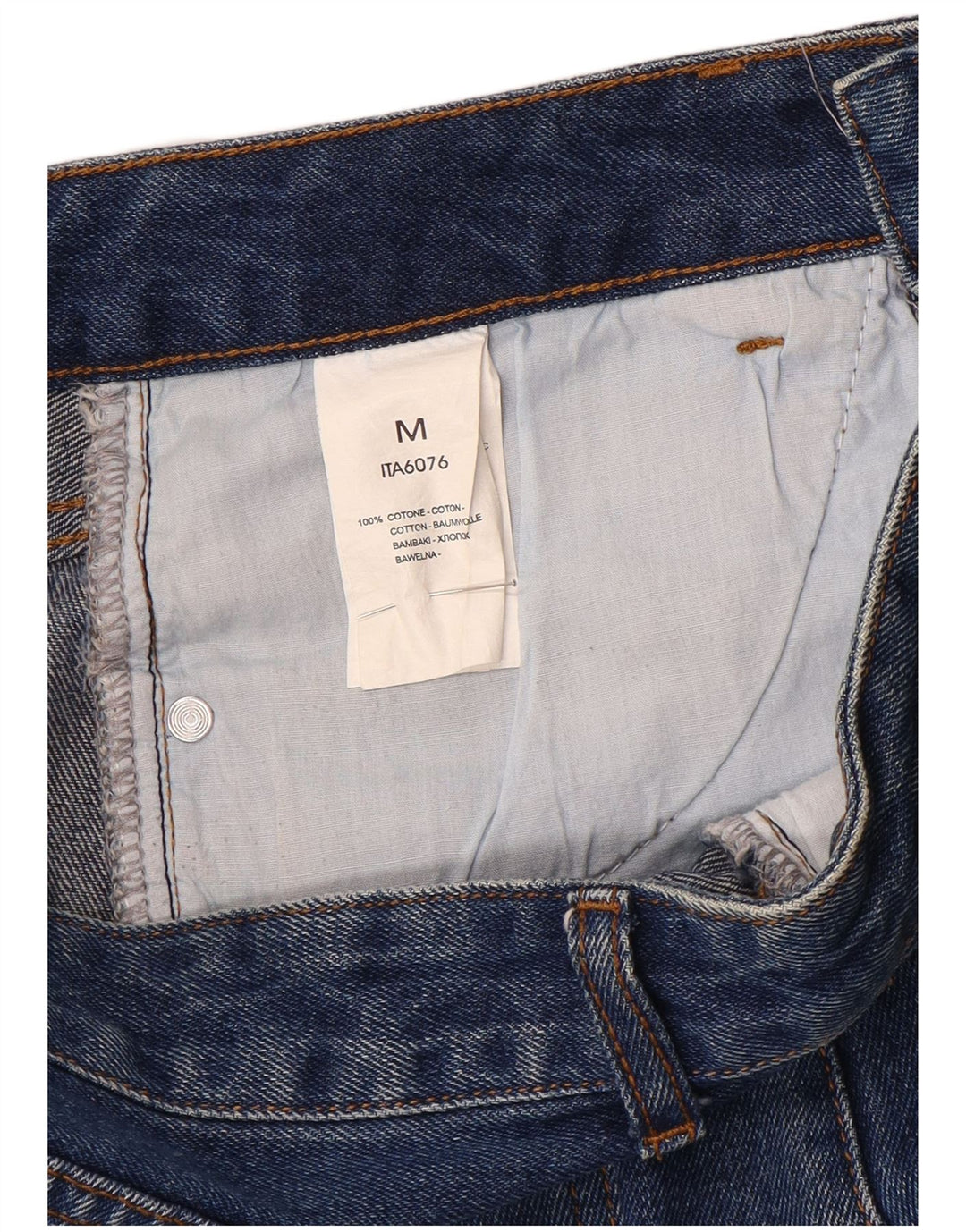 vintage Femme Mini Denim Jupe Moyen W28 Bleu Coton