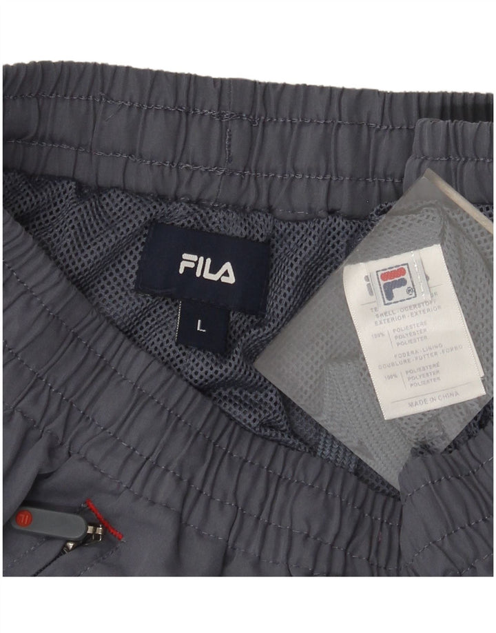 Fila Pantalon de Survêtement Graphique Homme Joggers Large Bleu Polyester