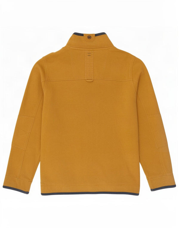 Fat Face Homme The Airlie Zip Neck Sweatshirt Jumper 2XL Jaune Coton