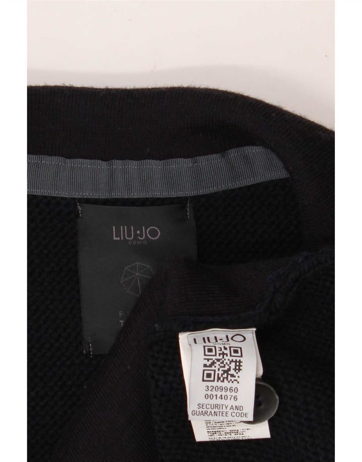Liu Jo Veste blazer à 3 boutons pour homme UK 36 Petit Bleu Marine Acrylique