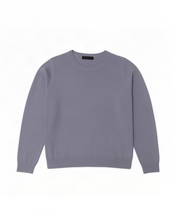 Marks & Spencer Womens Boat Neck Jumper Sweater UK 16 Large Blue Acrylic