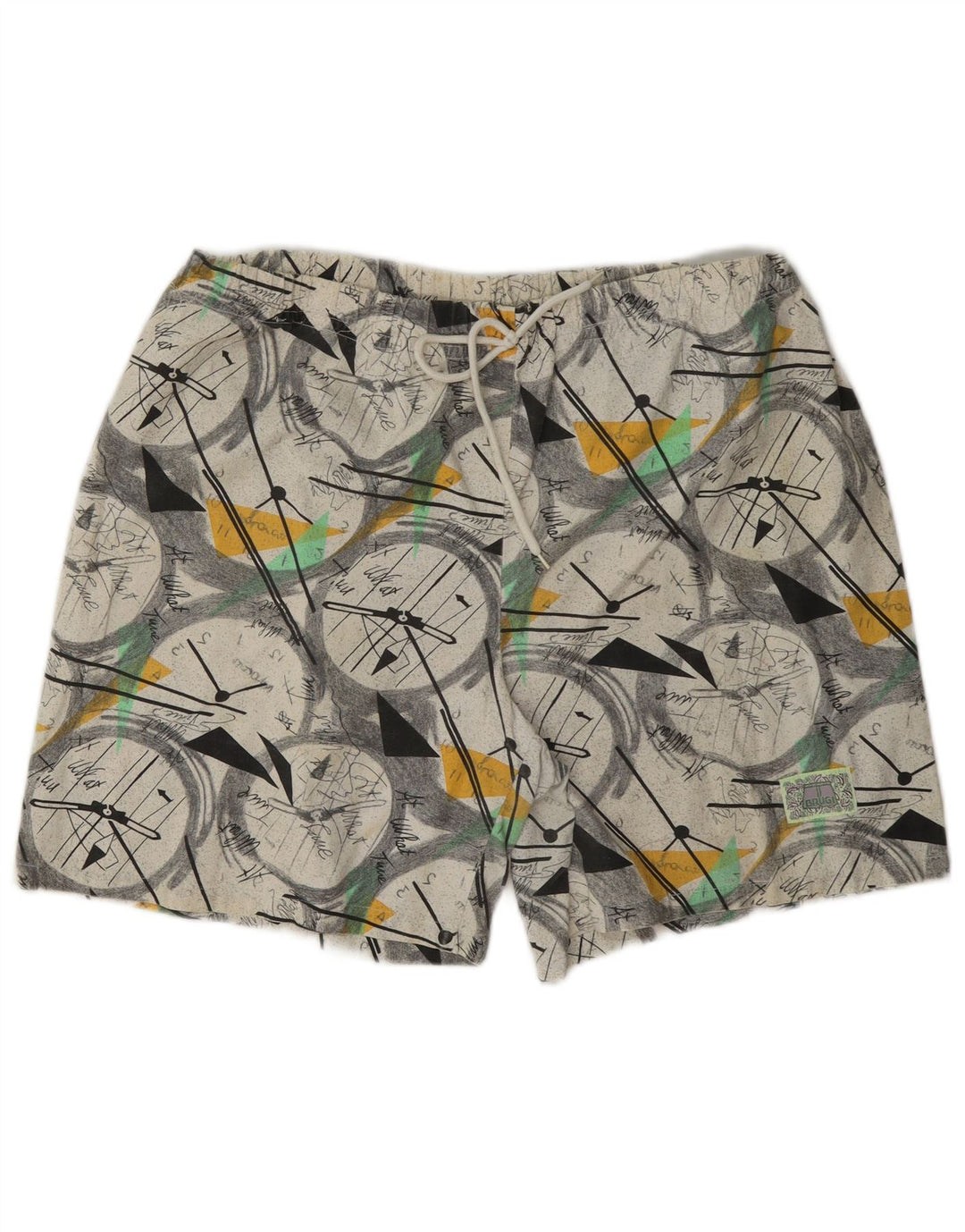 vintage Mens Sport Shorts Grand Multicolore Géométrique