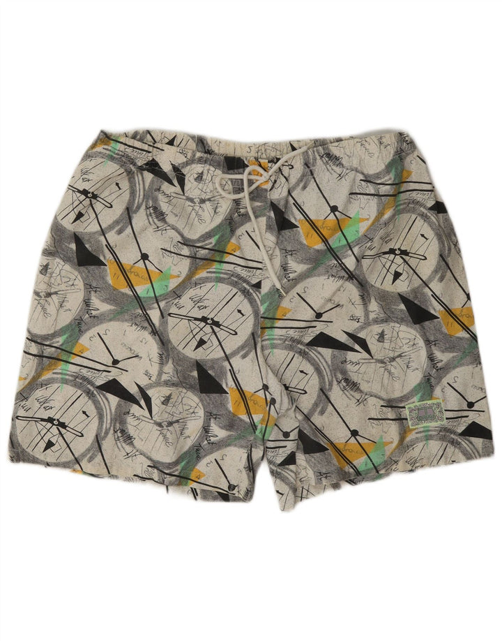 vintage Mens Sport Shorts Grand Multicolore Géométrique