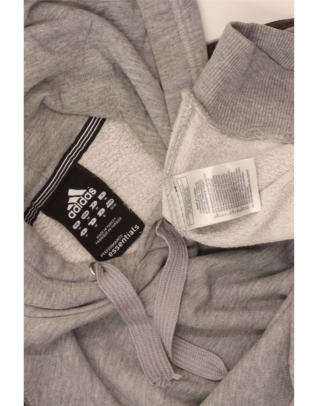 Adidas Pull à capuche en coton moucheté gris moyen pour homme