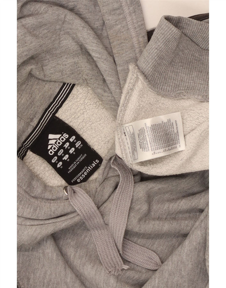 Adidas Pull à capuche en coton moucheté gris moyen pour homme