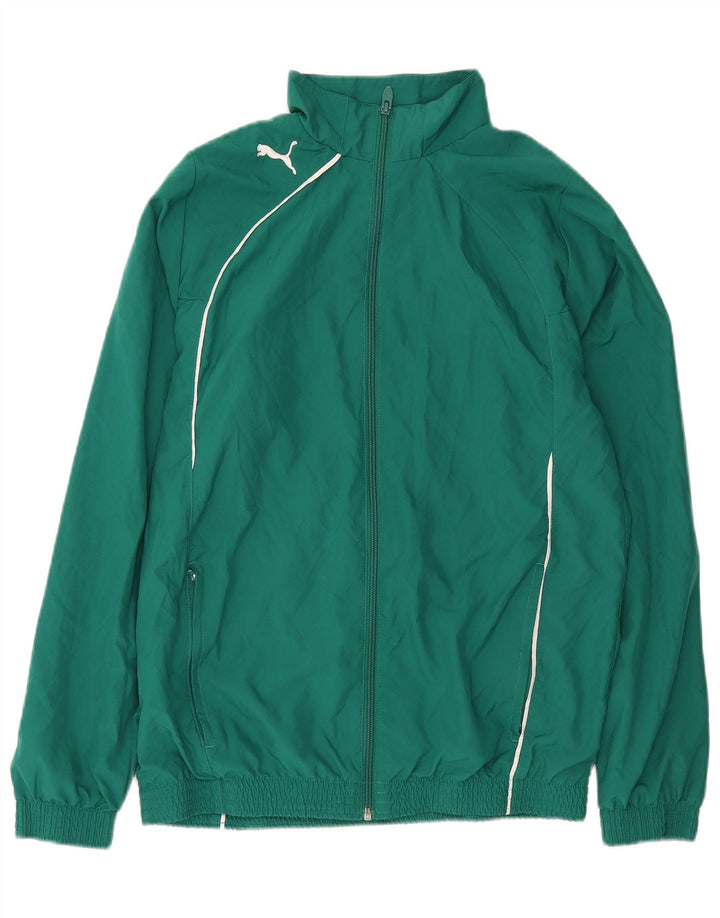 Puma Veste de Survêtement Garçon 15-16 ans Vert Polyester
