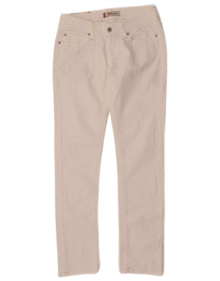 Levi's Jean Slim 571 Femme W28 L30 Coton Blanc