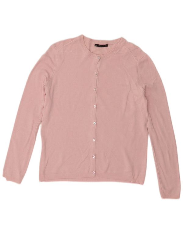 Zara Cardigan Femme Pull UK 12 Rose Moyen