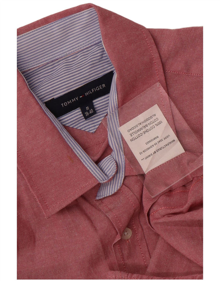 Tommy Hilfiger Chemise Homme Taille 39/40 Coton Rouge Moyen