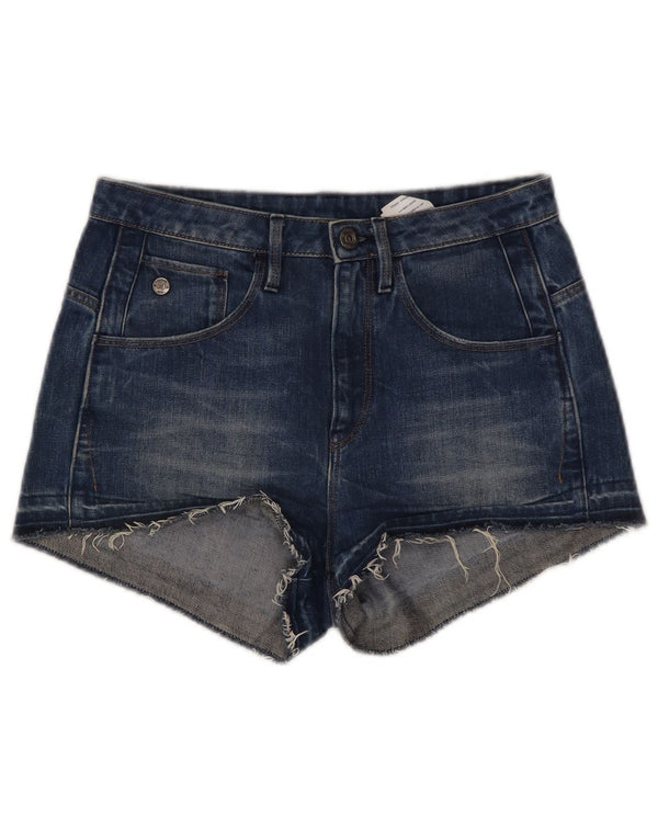 G-Star Femme Short En Jean Taille Haute W27 Petit Bleu Coton