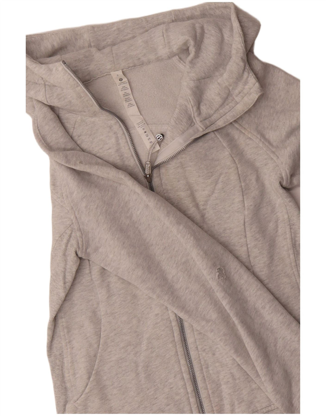 LULULEMON Pull à capuche zippé pour femme US 6 Coton gris moyen