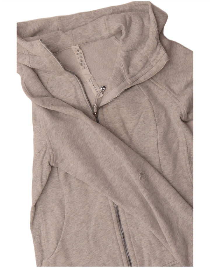 LULULEMON Pull à capuche zippé pour femme US 6 Coton gris moyen