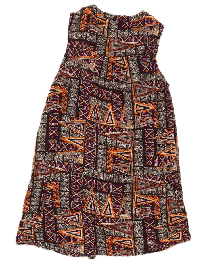 Fat Face Robe droite sans manches pour femme UK 8 Small Multicolore Géométrique