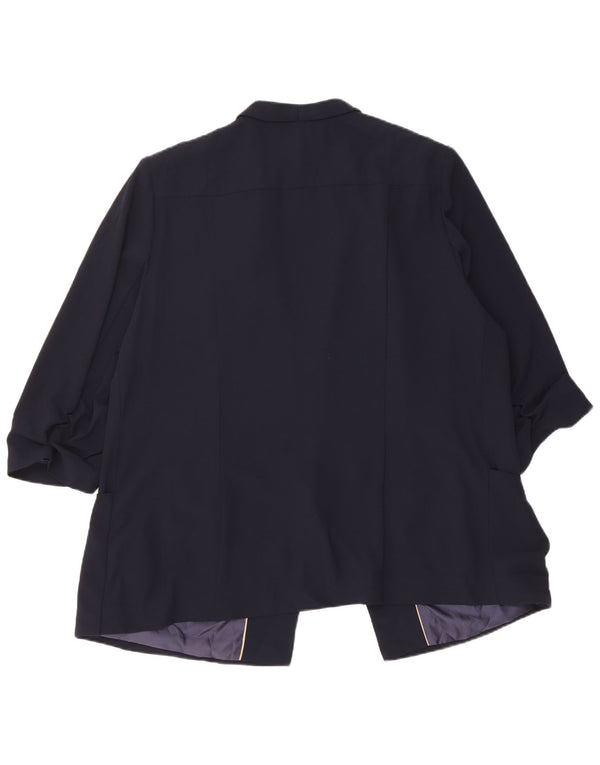 Marks & Spencer Veste blazer ouverte à manches 3/4 pour femme UK 20 2XL Bleu marine