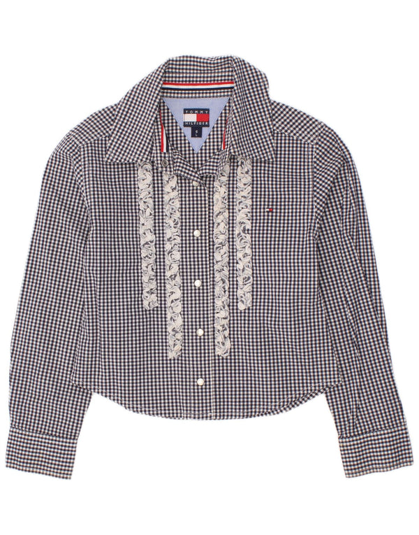 Tommy Hilfiger Chemise Fille 5-6 Ans Grand Bleu Marine Vichy Coton