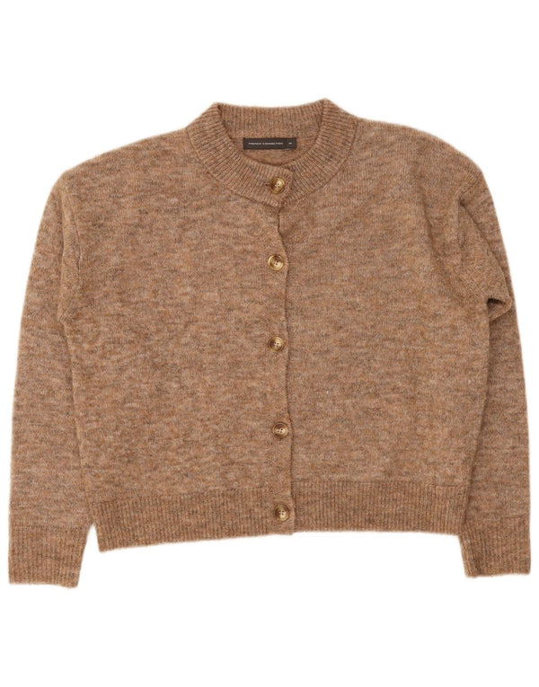 French Connection Cardigan pour femme UK 44 Marron moyen moucheté