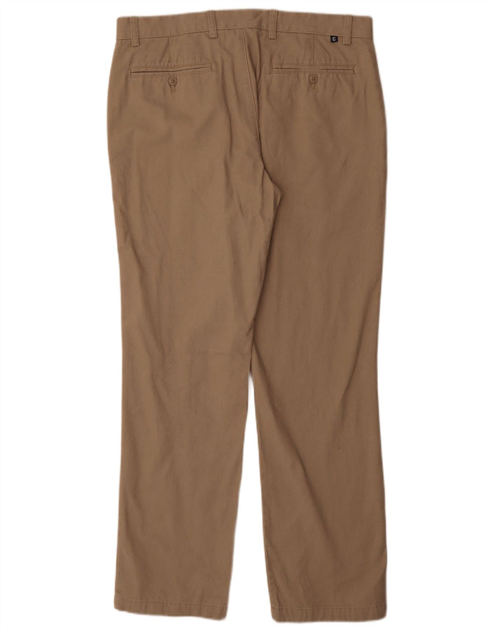 CHAPS Pantalon Chino Droit Homme W36 L34 Beige Coton