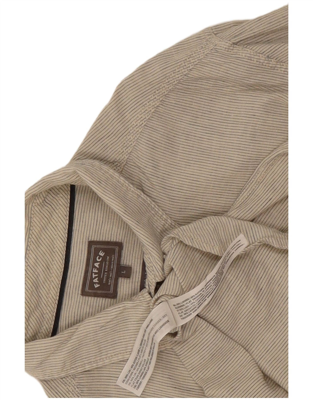 Chemise homme Fat Face en lin à fines rayures beige