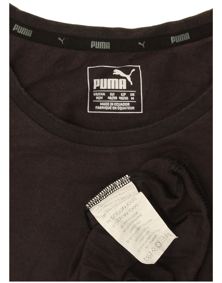 Puma T-Shirt Graphique Homme Noir Moyen Coton