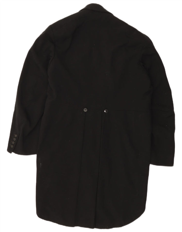 VINTAGE Homme Tailcoat Blazer Veste UK 38 Moyen Noir