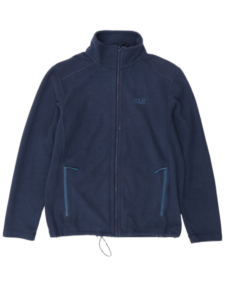 Jack Wolfskin Veste polaire doublée pour homme UK 42 Large Bleu marine Polyester